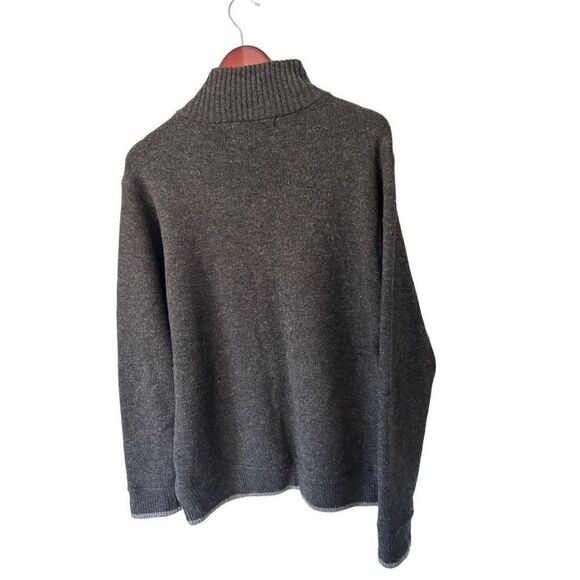 Irelandseye 100% Wool Gray Quarter Zip Sweater Size M Classic Staple Capsule - Picture 7 of 11